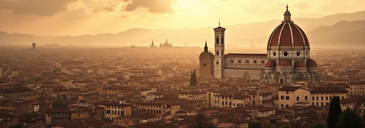 Vista dall'alto di dove si trova Arredo Mastro nel centro storico di Firenze, vicino al Duomo.