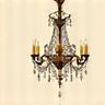 Icona: Lampadario in ottone e cristallo